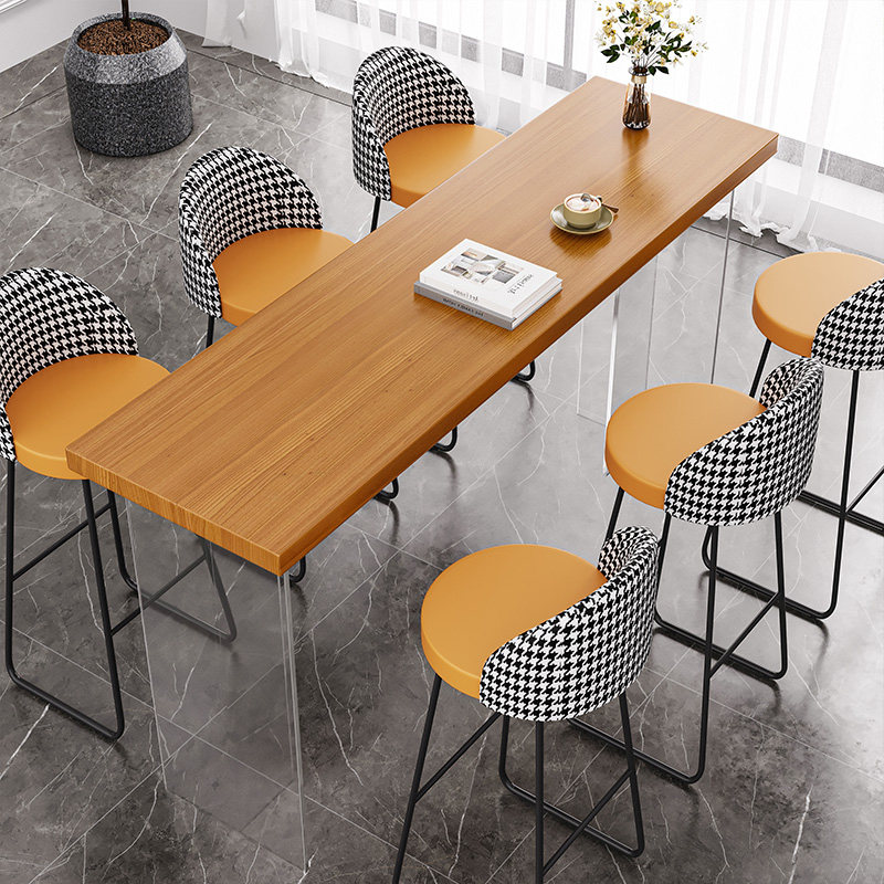 Tables - 北欧アクリル製フローティング無垢材バーテーブルモダンミニマリストバルコニー壁掛けハイテーブル家庭用家具 Плавучий Стол FYFD