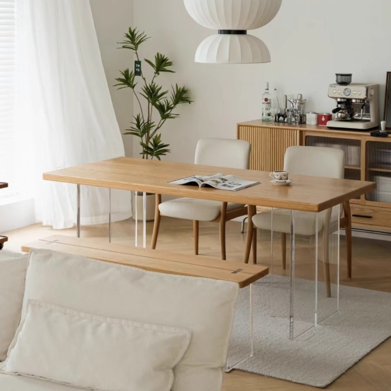 Tables - イタリア製アクリル無垢材フローティングテーブルモダンシンプルリビングルームベッドルームワークベンチ家庭用家具モビリダスタジオFYFD