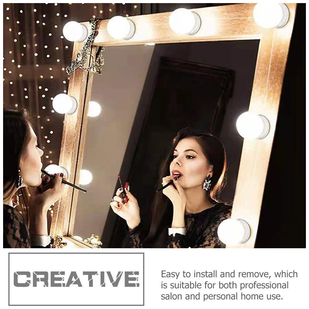 Dressing Table Vanity With Lighted Mirror - 1個のLEDメイクアップミラーライト。前面に取り付けるタイプのドレッサーランプ。角度調整可能で、モダンな装飾が施されており、バスルーム、寝室、家庭用として最適。