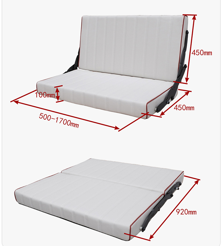 Sofas - オートリウマ L107 壁掛け式折りたたみソファベッド 大人用 67インチ PUレザー製スリーパー