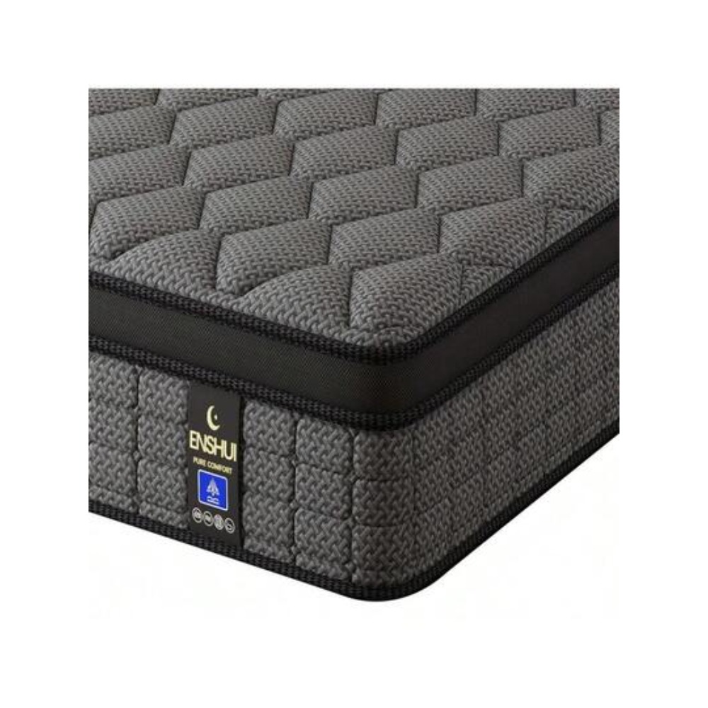 Memory Foam Mattress In A Box Queen - 12インチ ハイブリッドマットレス ツイン・フル・クイーン・キングサイズ ボックス入り、ジェルメモリーフォームとポケットスプリングで圧力軽減、涼しく通気性のある睡眠、エッジサポート、中程度の硬さ、グラスファイバー不使用、無臭、耐久性、あらゆる寝姿勢に最適、ギフトにも最適な快適さ