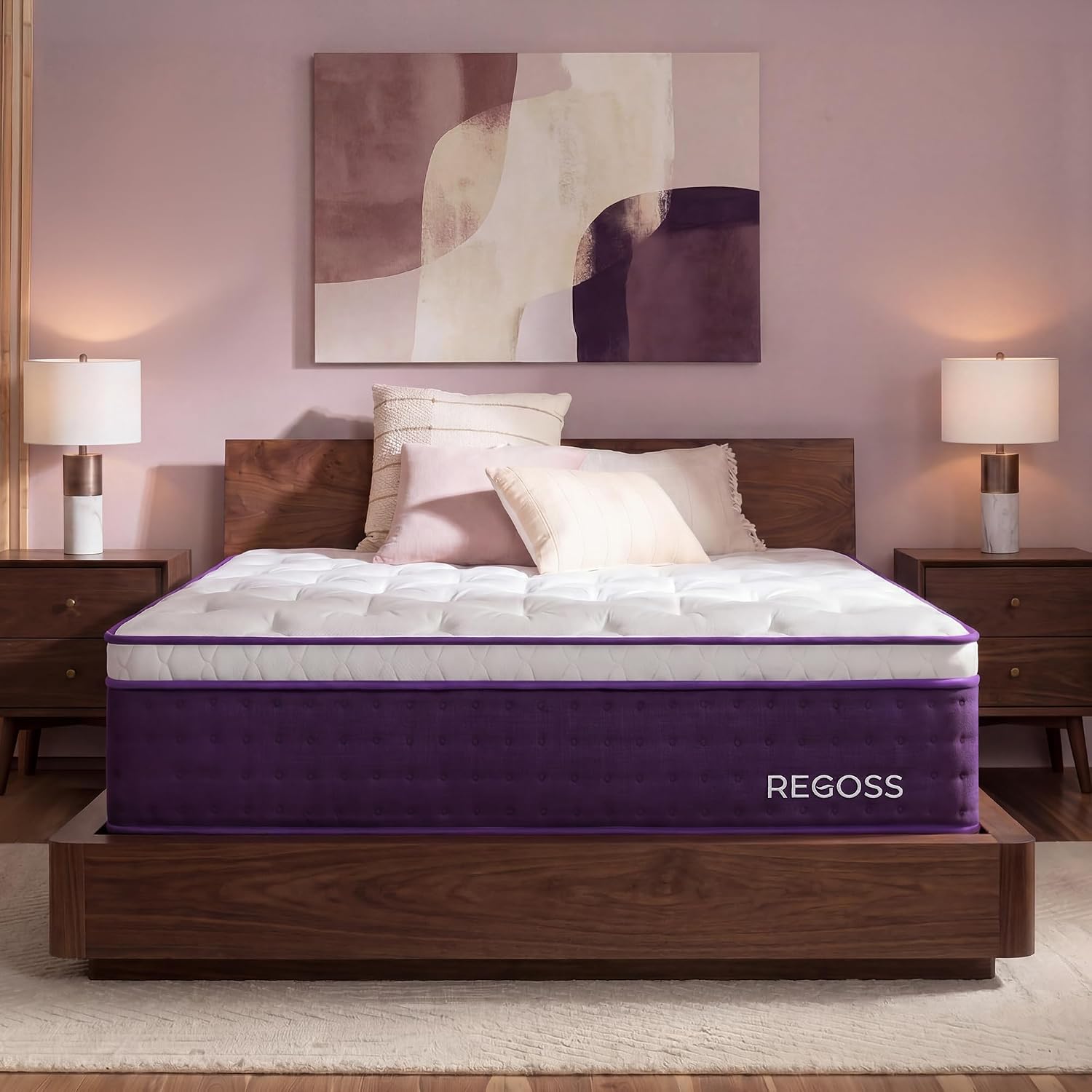 Memory Foam Mattress In A Box Queen - ソフトプラッシュクイーンマットレス 12インチ ハイブリッドマットレス イン・ア・ボックス サイドスリーパー向け |