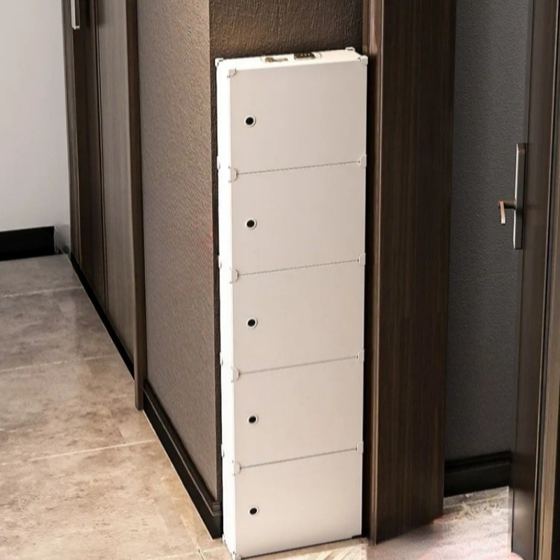 Shoe Rack Cabinet Narrow Entryway - ‌ ドア掛け式靴棚（ドリル不要）- 玄関/廊下用超薄型省スペース、折りたたみ式収納付き狭いオーガナイザーキャビネット
