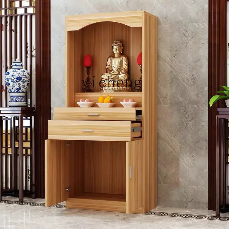 Tables - r9.2- ドア付き仏壇、仏具棚、供物台、慈悲の女神と財神の供物台