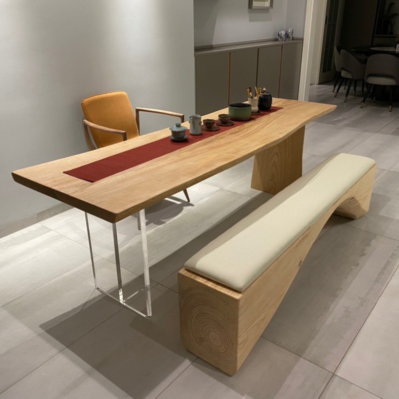北欧無垢材アクリルフローティングテーブルモダンシンプルスタデ - Tables のレビューと価格
