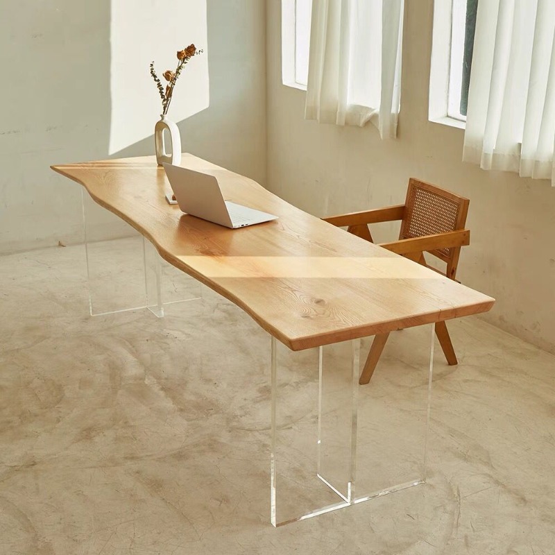 北欧無垢材アクリルフローティングテーブルモダンシンプルスタデ - Tables のレビューと価格