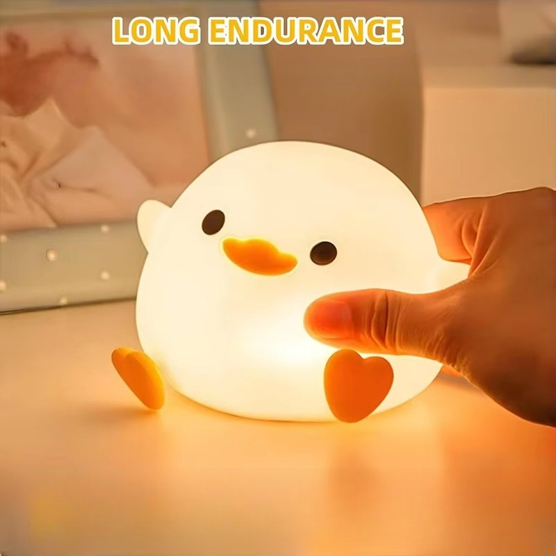 かわいいアヒルの漫画の動物シリコンランプ LED ナイトライ - Floating Nightstand With Led Light のレビューと価格