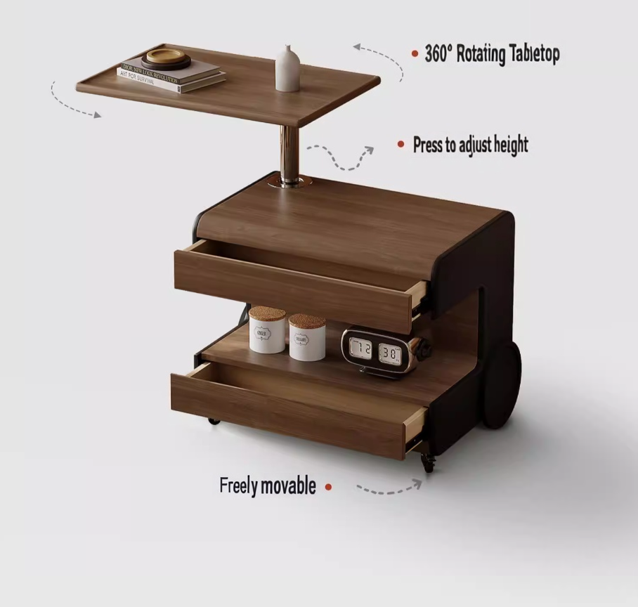 #   無垢材ナイトスタンド（2段引き出し付き）ウォールナッ - Solid Wood Nightstand 2 Drawers のレビューと価格