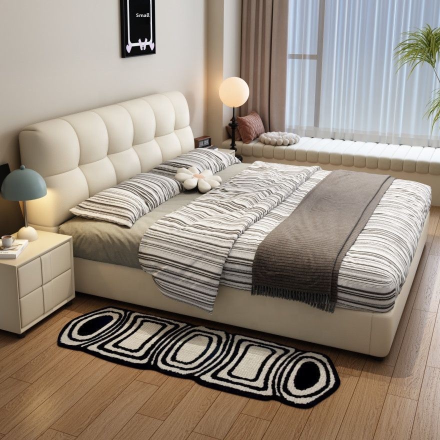# 黒のタフテッドレザー収納ベッドフレーム、引き出し付き、無 - King Size Bed Frame With Storage Drawers のレビューと価格