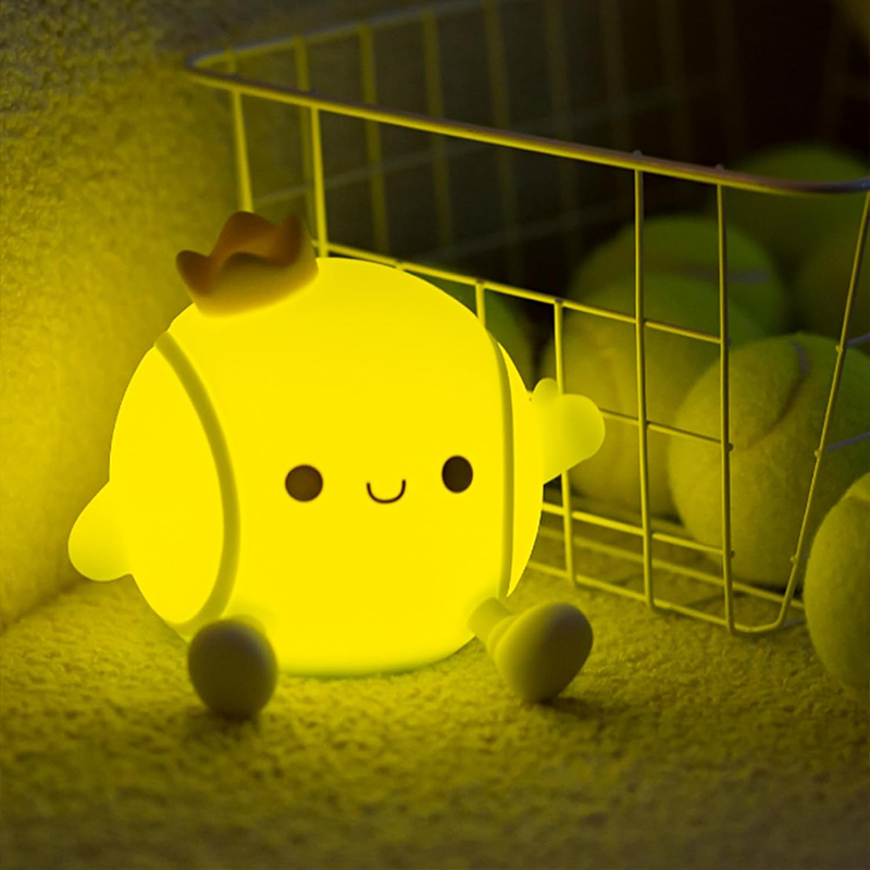 かわいいテニスナイトライトシリコン保育園用睡眠ランプタッチコ - Floating Nightstand With Led Light のレビューと価格
