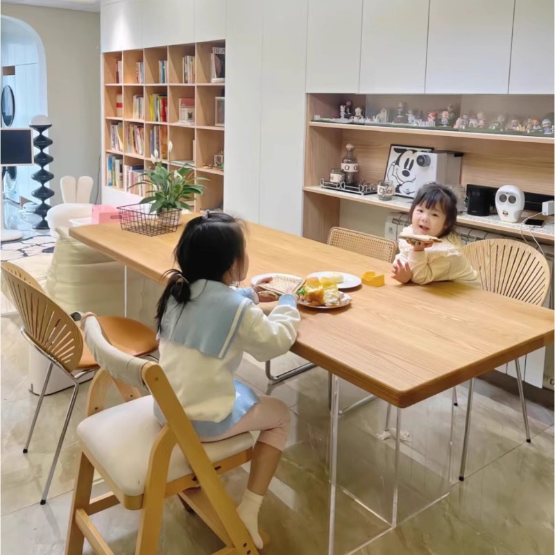 イタリア製アクリル無垢材フローティングテーブルモダンシンプル - Tables のレビューと価格