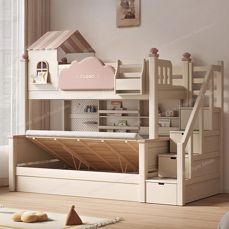 幼児用家具 引き出し収納付き二段ベッド 北欧風 おしゃれでユ - King Size Bed Frame With Storage Drawers のレビューと価格