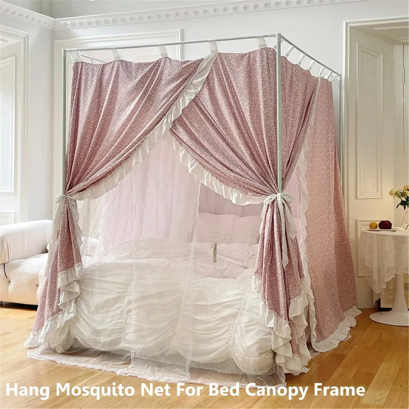 クイーンサイズのベッドに最適な、高級感のあるキャノピーベッド - Canopy Bed Frame Metal Queen のレビューと価格