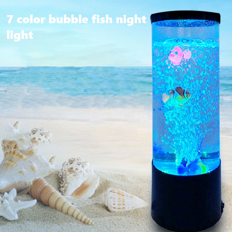 LED魚ランプ,常夜灯,周囲光,色の変化,装飾ライト,子供の - Floating Nightstand With Led Light のレビューと価格
