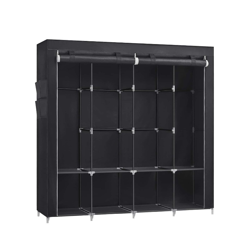 ポータブルクローゼット、カバー付きワードローブクローゼットオ - Wardrobe Closet Portable Fabric Cover のレビューと価格