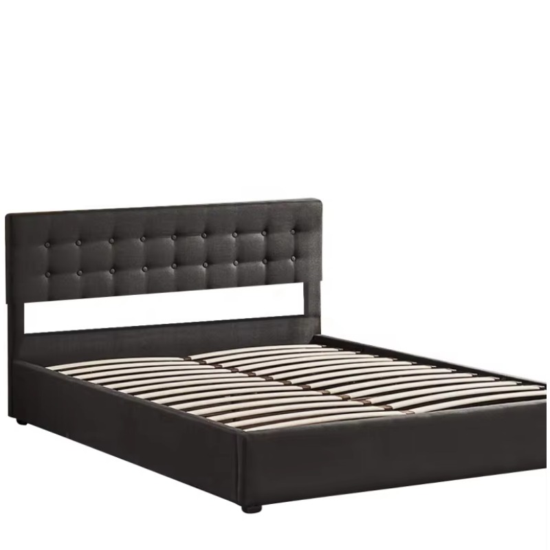 モダンクイーンキングサイズ ベルベット生地 ライトグレー 布 - Gas Lift Storage Bed Hydraulic のレビューと価格