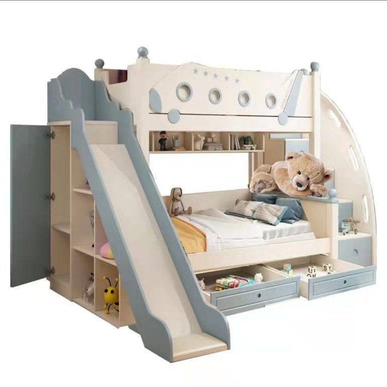 高品質木製プリンセススタイル二段ベッド、スライド階段付きロッ - Bunk Bed With Stairs And Slide のレビューと価格
