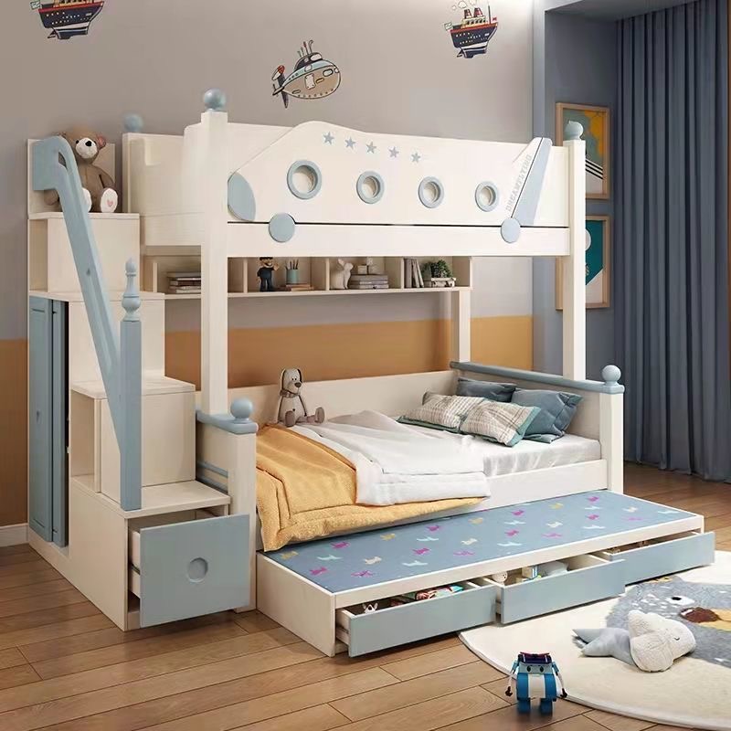 高品質木製プリンセススタイル二段ベッド、スライド階段付きロッ - Bunk Bed With Stairs And Slide のレビューと価格