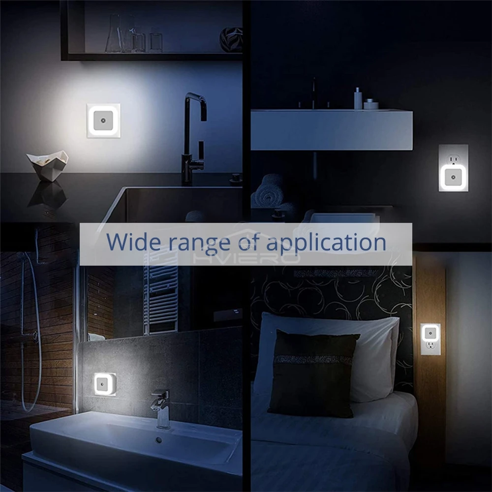 ワイヤレスセンサーLEDナイトライト EUプラグ ミニスクエ - Floating Nightstand With Led Light のレビューと価格