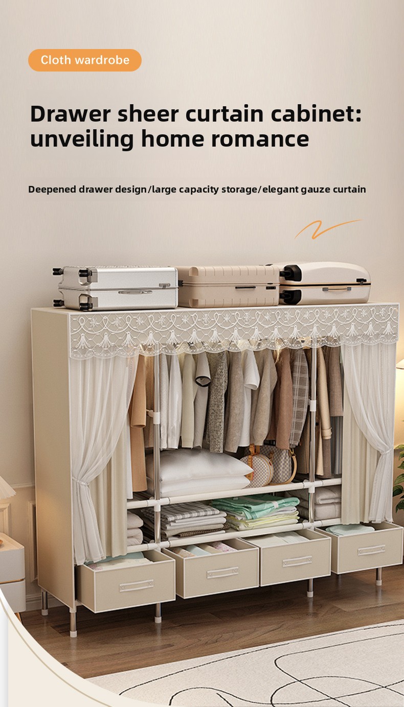 カバー付きポータブルクローゼット、折りたたみ式カバー付き衣類 - Wardrobe Closet Portable Fabric Cover のレビューと価格