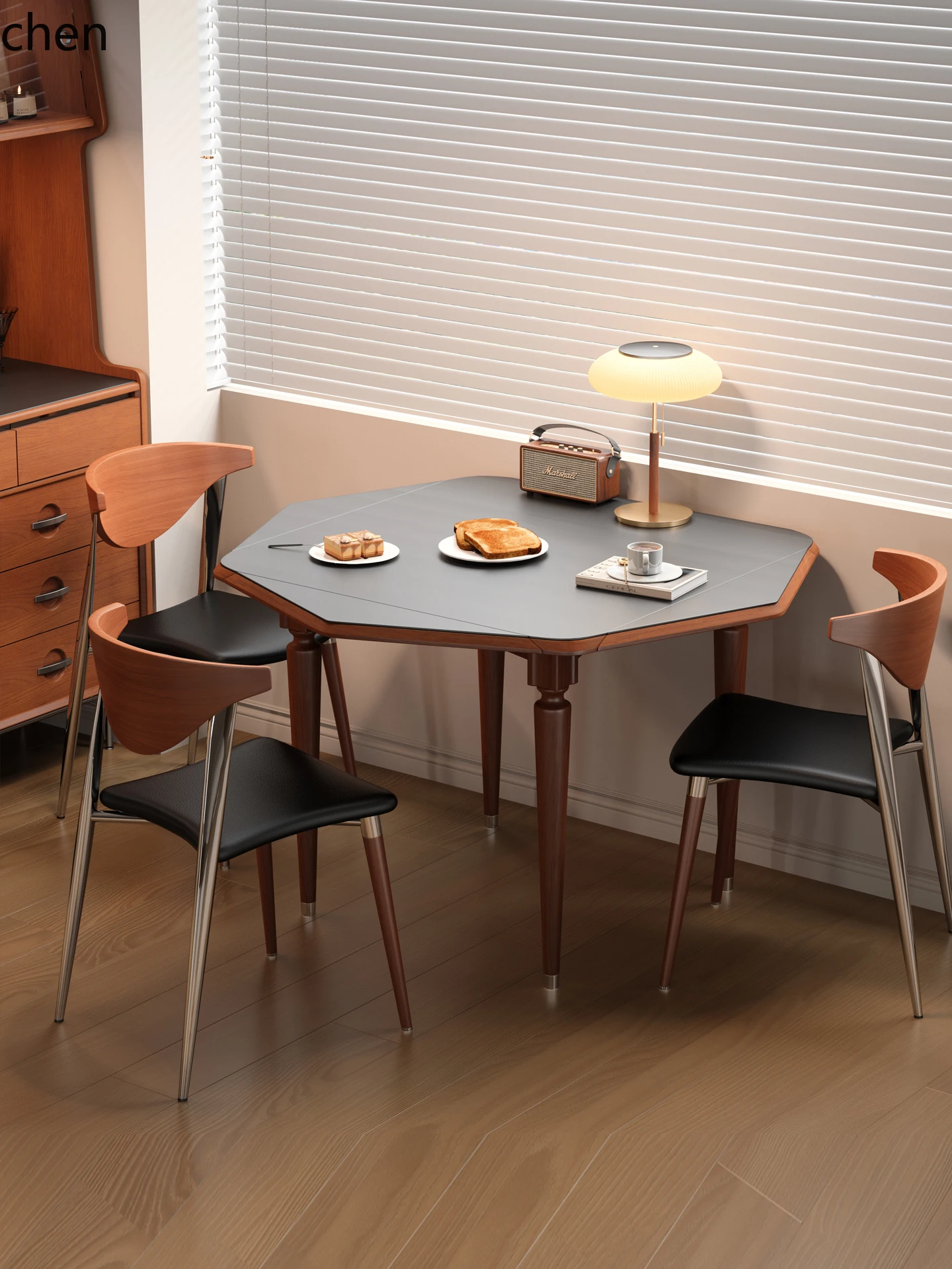 i5.21 無垢材ロックプレート伸縮式ダイニングテーブル正方 - Chairs のレビューと価格