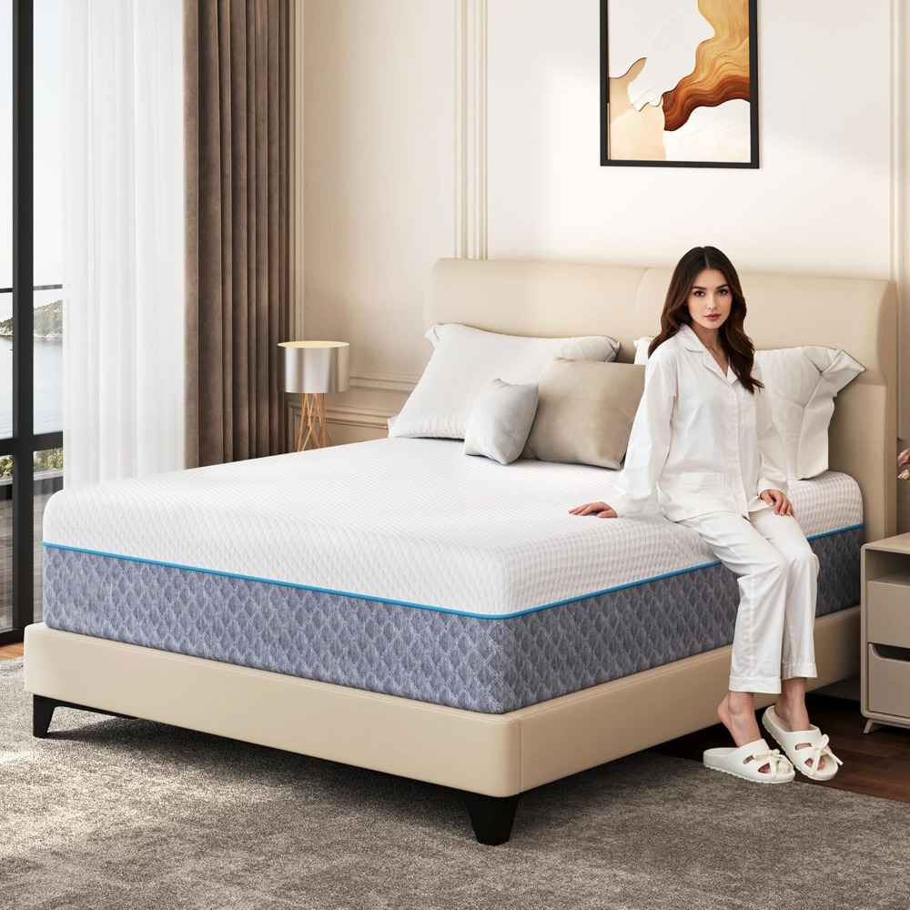 14インチ クイーンサイズ マットレスインボックス、ジェルメ - Memory Foam Mattress In A Box Queen のレビューと価格
