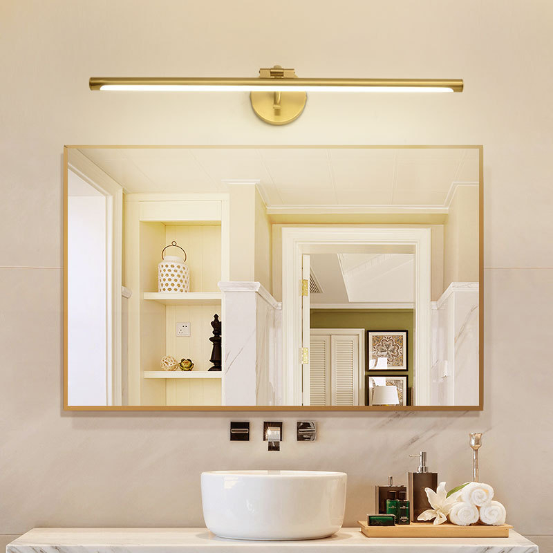 全銅製バスルームバニティミラーライト LED バスルームドレ - Dressing Table Vanity With Lighted Mirror のレビューと価格