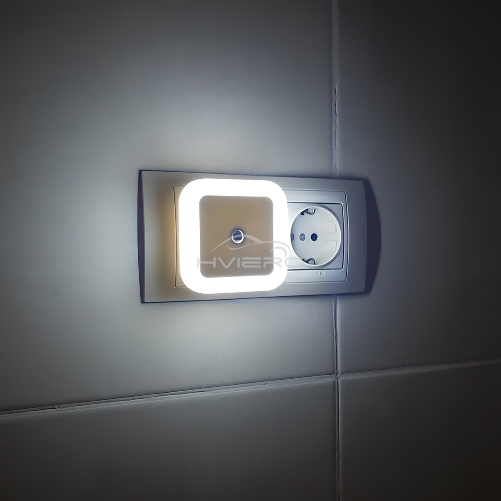 ワイヤレスセンサーLEDナイトライト EUプラグ ミニスクエ - Floating Nightstand With Led Light のレビューと価格