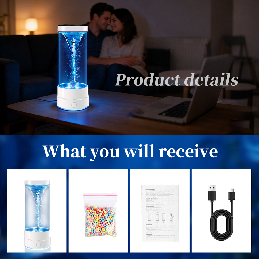 クリエイティブ LED トルネードナイトライト USB マル - Floating Nightstand With Led Light のレビューと価格
