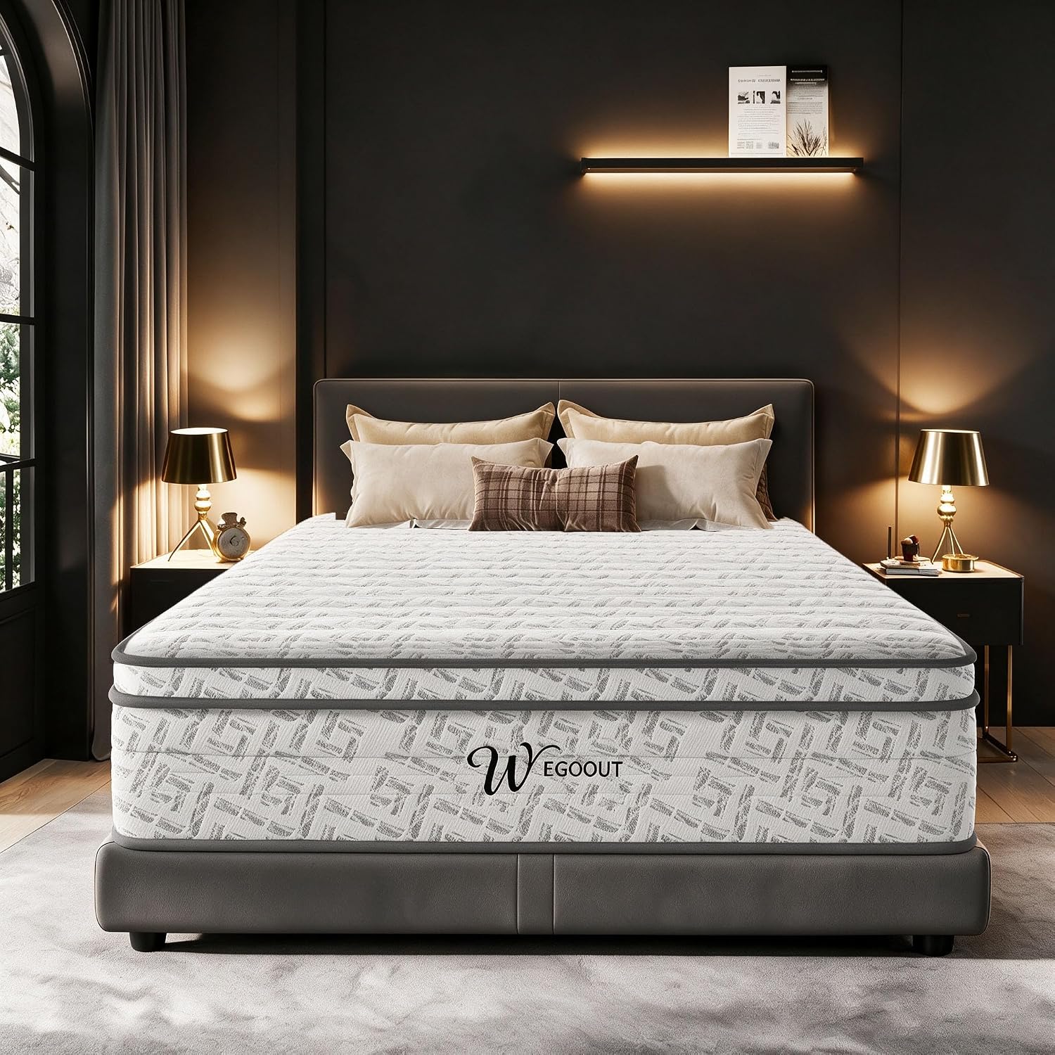 クイーンサイズマットレス 12インチ、ミディアムハードクイー - Memory Foam Mattress In A Box Queen のレビューと価格