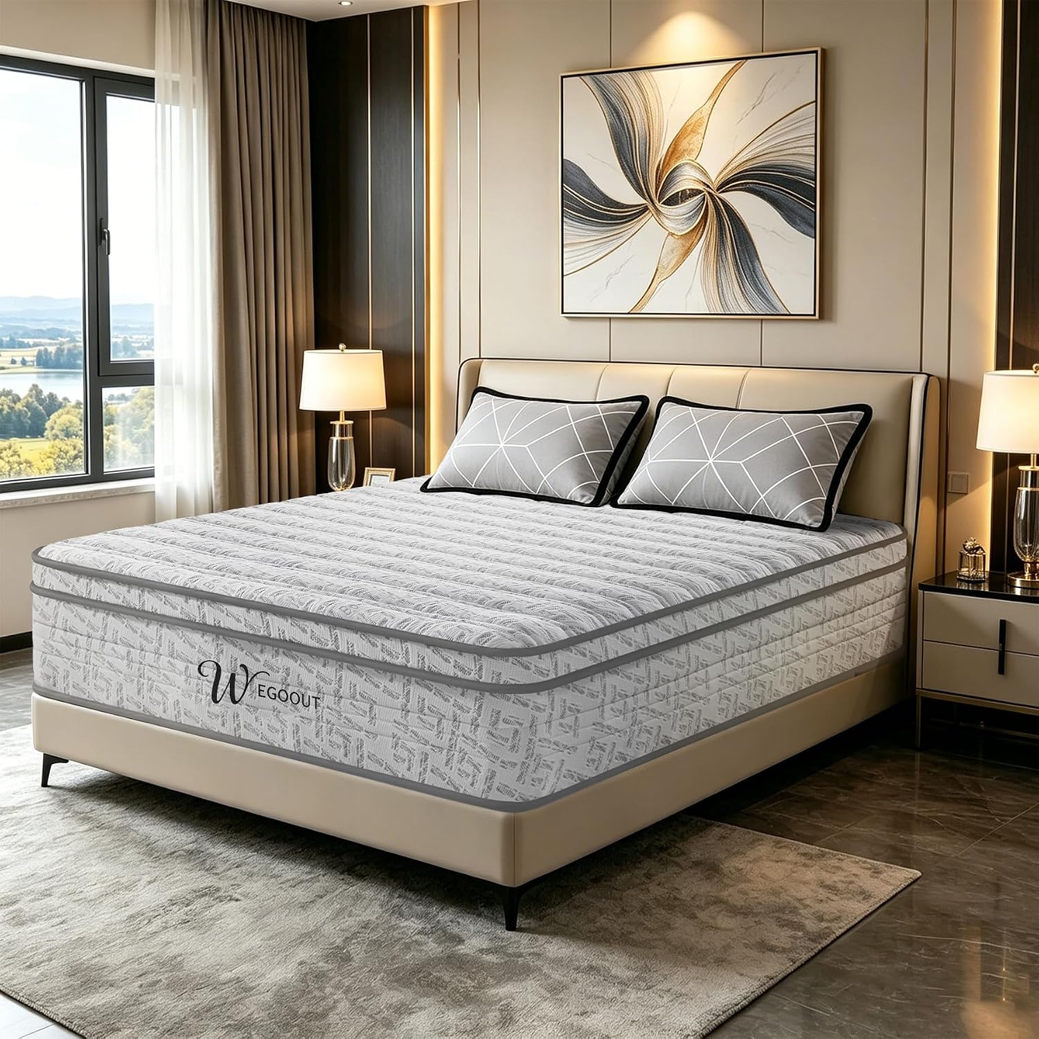 クイーンサイズマットレス 12インチ、ミディアムハードクイー - Memory Foam Mattress In A Box Queen のレビューと価格