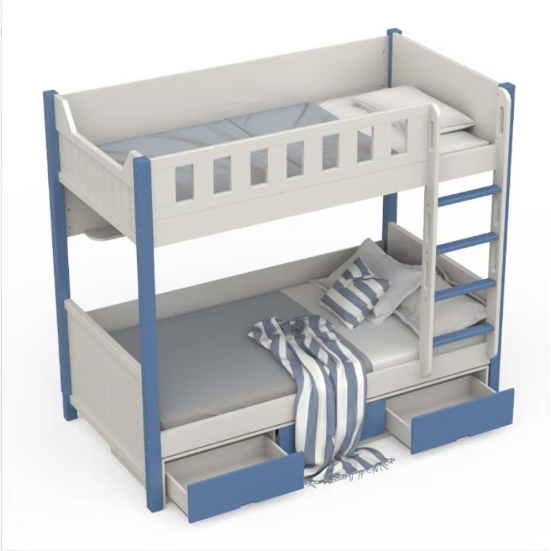 子供用木製収納付き二段ベッド、階段付きキャビネットとスライド - Bunk Bed With Stairs And Slide のレビューと価格