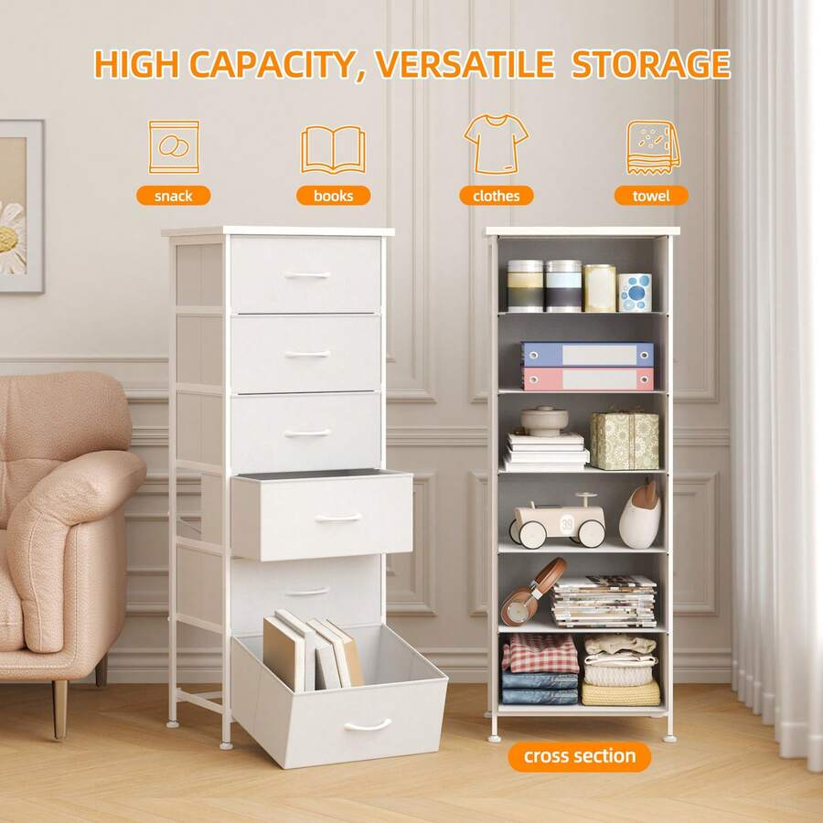 トムンク 6段引き出しエンドテーブル、背の高いドレッサー＆チ - Bedroom Furniture のレビューと価格