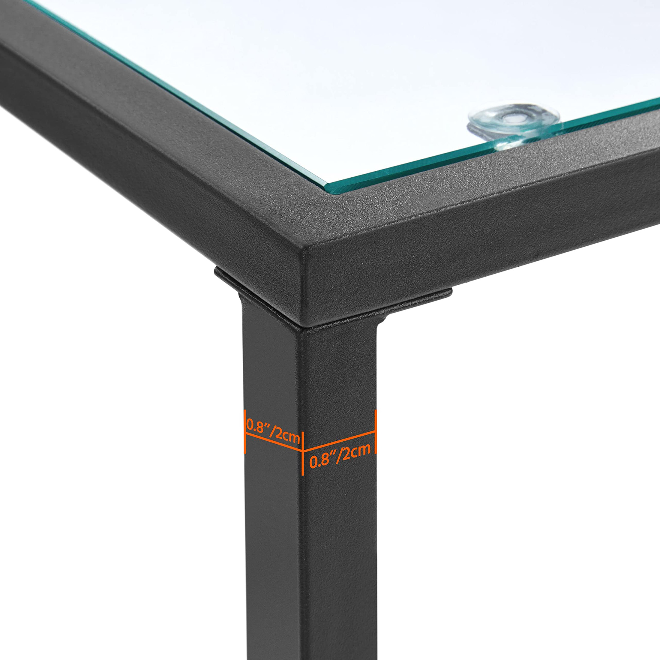 コンソールテーブル、金属フレームと強化ガラス製ソファテーブル - Tables のレビューと価格