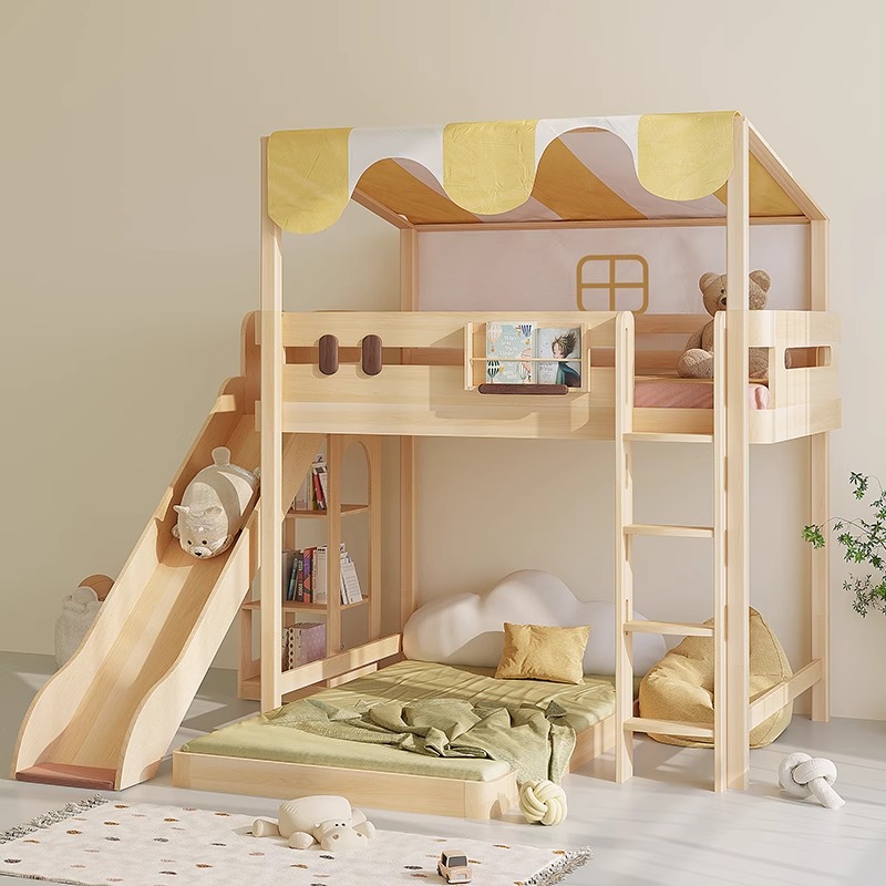 二段ベッド スライド シングル販売 子供用ベッド はしご キ - Bunk Bed With Stairs And Slide のレビューと価格