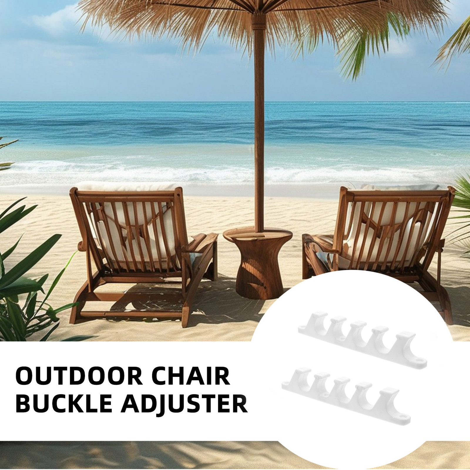 折りたたみ式パティオチェア用調整ブラケット2個。プラスチック - Outdoor Furniture のレビューと価格