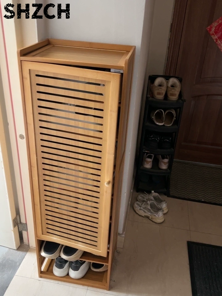 狭いスペース用シューズラック（扉付き）新入荷 多層玄関収納棚 - Shoe Rack Cabinet Narrow Entryway のレビューと価格