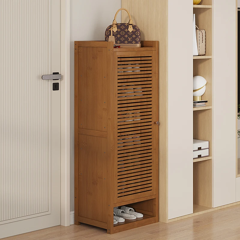 狭いスペース用シューズラック（扉付き）新入荷 多層玄関収納棚 - Shoe Rack Cabinet Narrow Entryway のレビューと価格