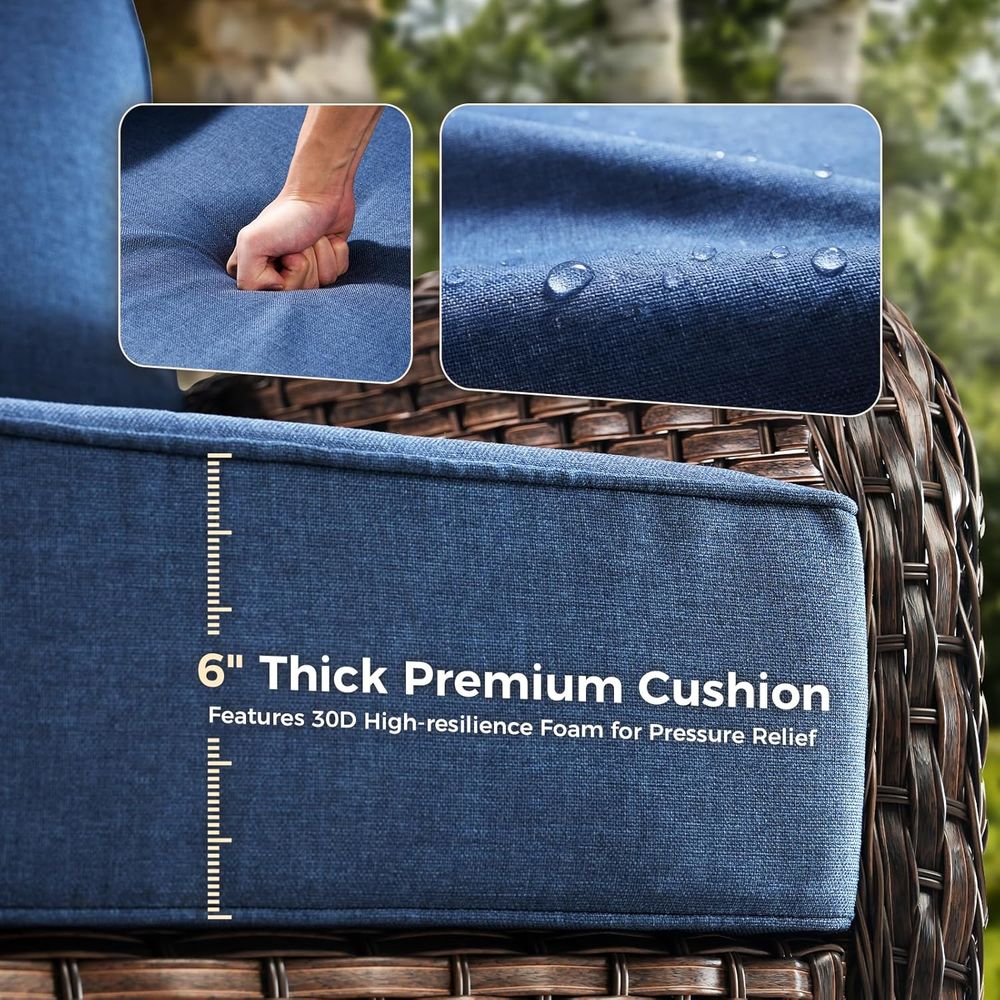 屋外用家具クッション、厚さ6インチのシートクッション、防水2 - Outdoor Furniture のレビューと価格